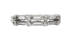 1950's Mid-Century Diamond Platinum Anniversary Band Ring